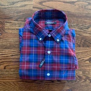 nautica flex plaid medium NWT button down